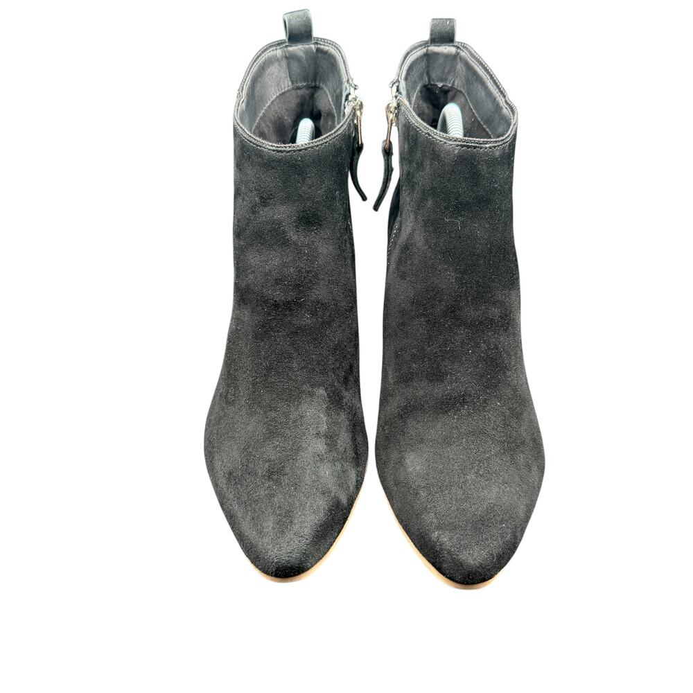 Dolce Vita Black Suede Ankle Boots Size 8 Block Heel Booties - Picture 4 of 11